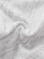 Bralette sin tirantes con cierre trasero de 3 filas ajustables, sin costuras, con cuello redondo acanalado, banda elástica transpirable, color gris melange.