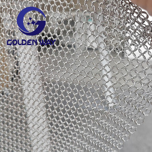 Tùy chỉnh 316 thép không gỉ chainmail Tấm dệt dây lưới cho phòng khách trang trí lưới rèm cửa cắt theo kích thước - Product Image 5