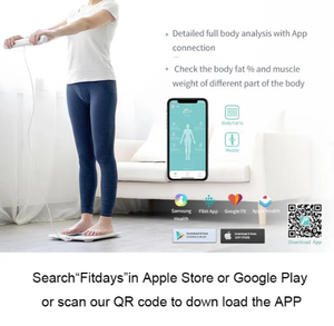 Analyseur intelligent mesure pied à main APP connect <span class=keywords><strong>Balance</strong></span> intelligente <span class=keywords><strong>rechargeable</strong></span> Haute précision 8 capteurs <span class=keywords><strong>Balance</strong></span> numérique USB pour la graisse corporelle - Product Image 4