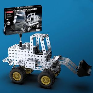 Ensemble de jouets de construction en métal 3D à assembler soi-même, excavatrice, véhicules de chantier, cadeaux pour garçons et enfants - Product Image 3
