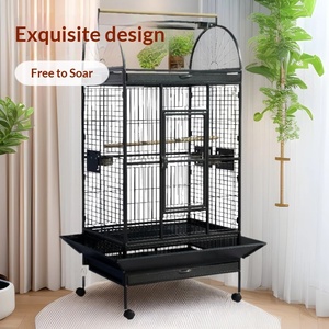 Fournisseur de cages à oiseaux roulantes exquises, cages spacieuses et confortables pour perroquets, jouets pour perroquets, vente en gros d'articles pour oiseaux de compagnie - Product Image 2