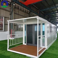 Casa Contenedor Plegable de Acero Prefabricada y Desmontable con 2-4 Dormitorios y Baño, Diseño Moderno para Uso como Apartamento