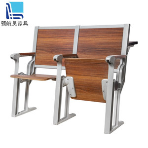 Sillas de fila tipo piloto con asiento de madera y estructura metálica para uso en escuelas y hospitales - Product Image 1