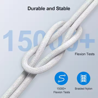 Cable de Datos Tipo-C de Alta Calidad, Cable de Carga Rápida USB-C a USB Tipo C, Cable de Carga CTC de 60w para iPhone 17 Pro Max