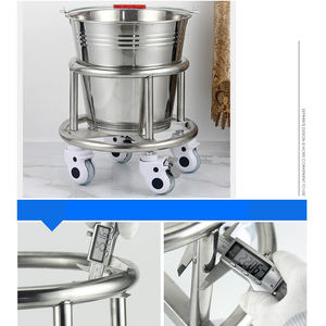 Seau médical de coup de pied d'hôpital d'acier inoxydable - Product Image 2