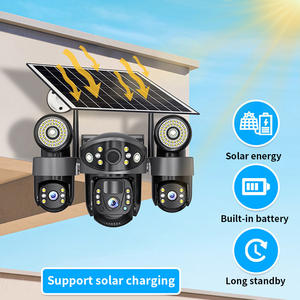 Cámara de Vigilancia Inteligente V380 con Energía Solar, 1080p, Triple Lente, Rotación PTZ, Almacenamiento en la Nube e Intercomunicador de Voz - Product Image 3