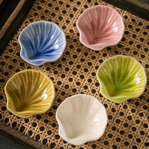 Plat à sauce en céramique minimaliste de style japonais, finition craquelée, cuisson à haute température, compatible micro-ondes, pour hôtel/repas - Product Image 2