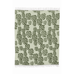 Manta de lana de cachemira Galite con flores estilizadas que aporta carácter y estilo a cualquier habitación. Diseño refinado y contemporáneo. - Product Image 1