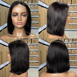 Недорогой прямой парик из натуральных волос - Product Image 6