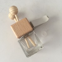 Avertan 8ml bouteille de parfum de voiture vide bouchon en bois diffuseur de parfum en verre avec bouchon en liège