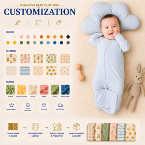 Saco de Dormir para Bebé Recién Nacido, de Bambú Suave, Manga Larga, Cierre de Botones, Precio de Fábrica OEM ODM, Venta al Por Mayor - Product Image 4