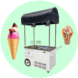 2025 108L DC 12v Solar Powered Ice Cream Cart With <b>Freezer</b> Fridge Refrigerator Tricycle Bike - Product Image 4