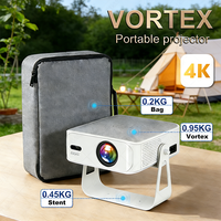 Mini projecteur Vortex 4K, projecteur avec support gimbal, léger, 1080P, projecteur Android