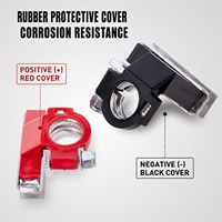 Connecteur de borne en cuivre étamé, bloc de distribution à 3 bornes 12V-24V, positif/négatif, rouge/noir, pour voiture, camion, camping-car, marine, usage intensif