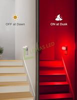 LOHAS 0.7W RGB Night Lights Plug In Wall Dusk Dawn Sensor Nightlight Color Changing RGB Night Light Lamp for Indoor Lighting