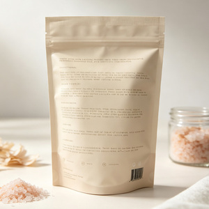 Bolsas de mylar blanco mate personalizadas, resellables con cierre ziplock, para 300g de sal de baño, exfoliante corporal, bolsa de embalaje para venta al por menor. - Product Image 2