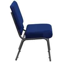 Suministro DE FÁBRICA DE China, venta al por mayor, silla de iglesia de púlpito de enclavamiento de bolsillo trasero de Metal apilable usada barata a la venta