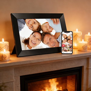 Cadre photo numérique intelligent IPS 10,1 pouces avec WiFi, partage à distance, écran tactile, rotation automatique – Le cadeau idéal pour les parents et les amis - Product Image 1