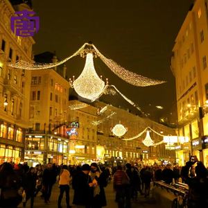 Luz decorativa LED IP65 personalizada para calles, duradera, comercial, para Navidad y Ramadán, para uso en interiores, luz cruzada para calles - Product Image 2