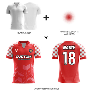 Maillot de Football Sublimé Personnalisé pour Adultes, T-shirts de Sport en Polyester pour Entraînement de Soccer, Tenues Uniformes pour Hommes WOX345 - Product Image 2