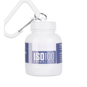 Logo personnalisé 5L Portable bouteille de protéine en poudre entonnoir à boire direct porte-clés motivateur pour salle de sport petit conteneur de médicaments - Product Image 6