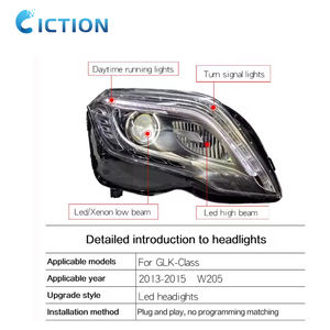 Feux de voiture de haute qualité 2013 2014 2015 w205 mise à niveau des phares à led pour <span class=keywords><strong>Mercedes</strong></span> Benz GLK 260 300 <span class=keywords><strong>350</strong></span> - Product Image 4