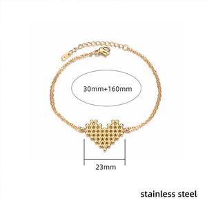 Custom Wholesale Stainless Steel Fashion <b>Chain</b> Link Bracelets 14k 18k Gold Plated Bracelet & Bangles for Women - Product Image 5