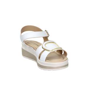Sandales compensées pour femme Valleverde, blanches, hauteur de talon 38 cm, plateforme, pour l'été - Product Image 4