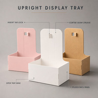 Présentoir pliable personnalisé avec plateau ouvert et panneau arrière à fermeture à clip pour affichage en magasin, multicolore, vente en gros, OEM