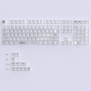 Tinh thể màu đen V2 PC trong suốt Keycap 119 phím tỏa sáng thông qua MDA hồ sơ tương thích 100%, 75%, 65% Bàn phím cơ khí - Product Image 2