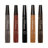 Crayon à sourcils 4 pointes, waterproof, anti-bavures, longue tenue, rehausseur de sourcils, pour des sourcils doux et naturels, maquillage cosmétique