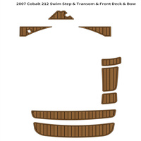 Tapis de pont en mousse EVA imitation teck pour plateforme de bain, transom et avant de bateau, style SeaDek MarineMat, auto-adhésif, pour Cobalt 212 de 2007