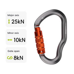AILOT Oferta Especial 7117 Mosquetón de Aleación de Aluminio Verde con Doble Bloqueo, Gancho de Seguridad de 2 Etapas, Forma de Pera, para Escalada, Rescate e Industria - Product Image 5