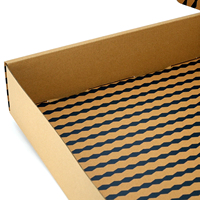 Cajas de envío de alta calidad de tamaño personalizado, caja de papel de cartón con cierre de rasgadura, envío por correo, cajas corrugadas para cosméticos