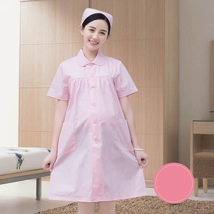 बेबी कॉलर मातृत्व नर्स वर्दी, सफेद लैब कोट, पेट समर्थन कार्य वर्दी - Product Image 5