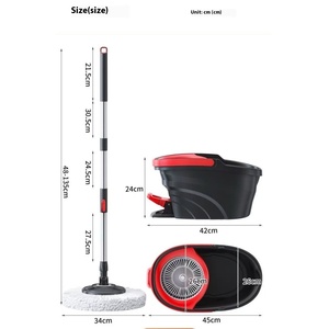 US&amp;EU Sample Free Convenient Dual-Drive Hand-Free <strong>Mop</strong> Floor Cleaning <strong>Mop</strong> <strong>Bucket</strong> <strong>with</strong> Plastic Basket Metal - Product Image 3
