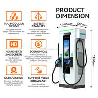 Chargeur rapide DC commercial pour véhicules électriques 60-240KW CCS2, nouvelle station de charge 80KW avec écran publicitaire