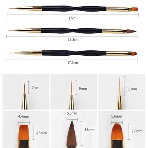 Private Label Professional Acrylic Handle Crimped Acrylic Art <strong>Nail</strong> <strong>Brush</strong> <strong>Beauty</strong> <strong>Nail</strong> Art <strong>Brush</strong> - Product Image 4