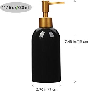 Luxury 250ml 300ml 500ml White <b>Black</b> Round Empty Conditioner <b>Shower</b> Gel Plastic Packaging Gold Pet Shampoo Pump Bottle - Product Image 6