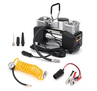 Compresseur de voiture 12V ABS, gonfleur de pneus électrique, lumière LED, jauge de pression numérique, moniteur de pression des pneus, tube allongé pour les situations d'urgence