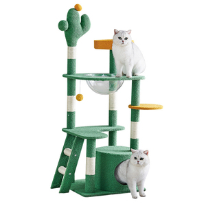 Double arbre à <span class=keywords><strong>chat</strong></span> en bois solide du sol au plafond Tour de luxe Design avec maison pour <span class=keywords><strong>chat</strong></span> Arbre a <span class=keywords><strong>Chat</strong></span> Cadre d'escalade - Product Image 3