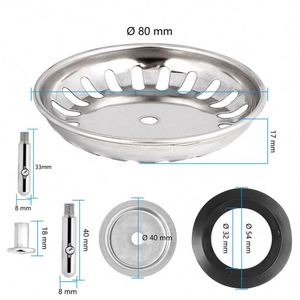 CJ589 Stainless Steel Kitchen <b>Sink</b> Strainer Stopper Waste <b>Plug</b> <b>Sink</b> Filter Deodorization Type Basin <b>Sink</b> Drain - Product Image 2