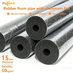 Aislamiento con Revestimiento de Lámina Plateada para Tubo de Cobre de 15 mm: Longitud de 1.8 m - Product Image 1