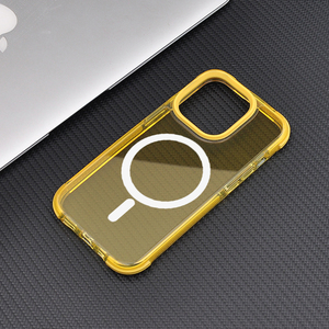 Coque magnétique pour <span class=keywords><strong>Apple</strong></span> 14, nouvelle coque anti-jaunissement, transparente, dégradée, magnétique, antichoc pour iPhone 14 15 16 Pro - Product Image 2