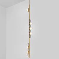 Lustre moderne en verre fait main pour escalier, suspensions lumineuses pour restaurant, grande lampe de plafond nordique