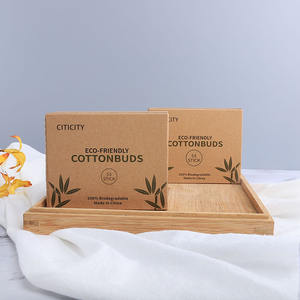 Bâtonnets d'oreille en coton faciles à utiliser, tête double <span class=keywords><strong>gourde</strong></span>, 55 pièces, coton-tige en papier blanc avec boîte en papier à tiroir - Product Image 4