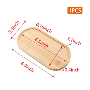 Plato Pequeño de Bambú para Aperitivos de Frutas y Sushi - Product Image 2