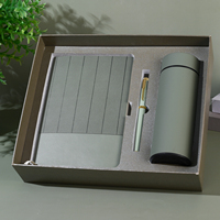 Carnet de notes A5 en cuir PU personnalisable de luxe pour entreprise, avec stylo, coffret cadeau et mug isotherme en acier inoxydable 304