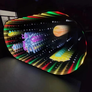 Tùy chỉnh không thấm nước LED Neon Bar mille-feuille gương Net Màu Đỏ Vực Thẳm nền tường trang trí quảng cáo ánh sáng Hộp - Product Image 1