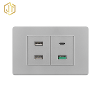Prise murale USB double port à charge rapide avec prise de type A et C pour chambre à coucher, bureau, hôtel, maison intelligente